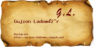 Gujzon Ladomér névjegykártya